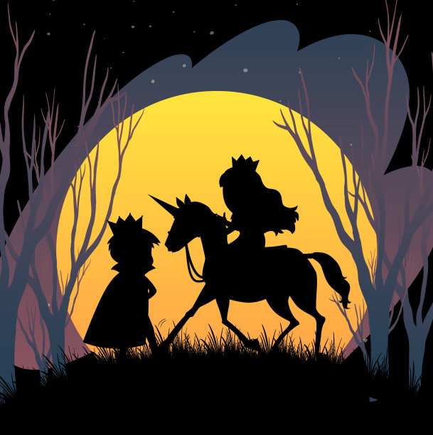 万圣节之夜背景与王子和图片下载