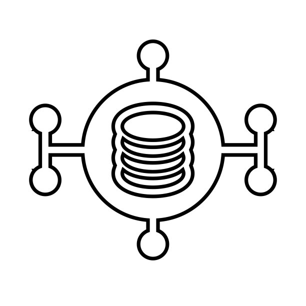 复杂大数据轮廓图标矢量素材图片下载