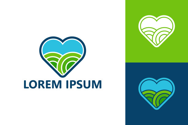 农爱标志模板设计向量图片下载