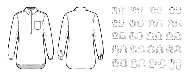套装衬衫亨利领技术时尚图片下载