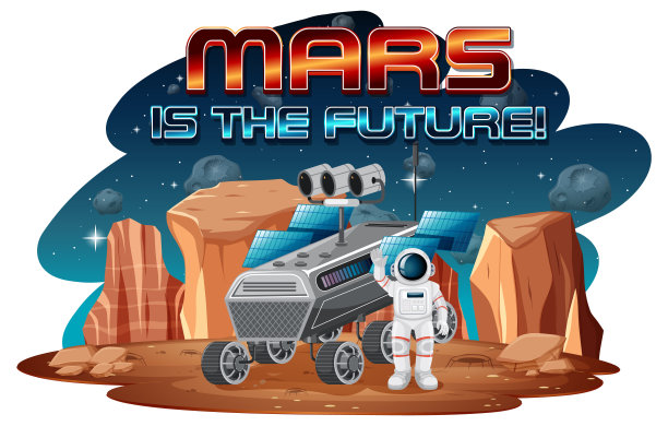 火星是未来空间站宇航员的标志设计图片下载
