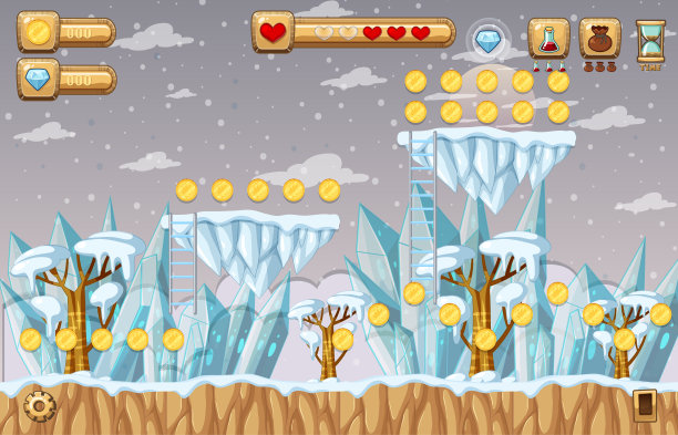 游戏模板雪场景图片下载