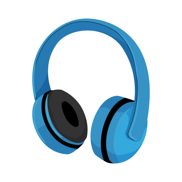 耳机耳机颜色图标矢量插图图片下载