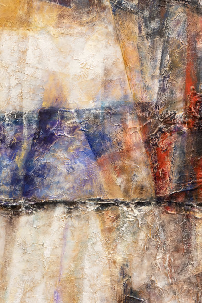 油画在画布上:抽象艺术在多颜色色调-背景图片下载