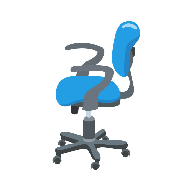 平面图标的办公室椅子图标孤立在白色图片下载