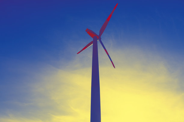 黄昏的风车图片下载