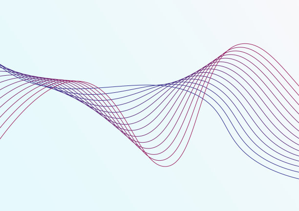 抽象矢量波线背景在红色和蓝色的颜色图片下载