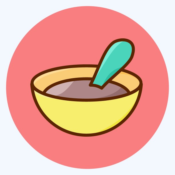 图标婴儿麦片。适合儿童的标志。平的风格。简单的设计可编辑。设计模板向量。简单的说明图片下载