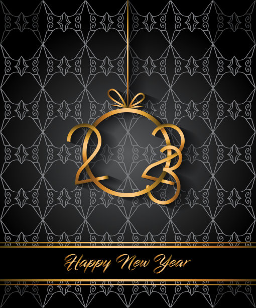 2023新年快乐的背景为您的季节邀请，节日海报，贺卡。图片下载