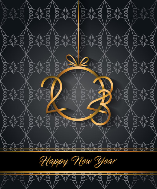 2023新年快乐的背景为您的季节邀请，节日海报，贺卡。图片下载