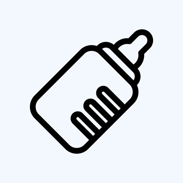 图标婴儿奶瓶。适合儿童的标志。行风格。简单的设计可编辑。设计模板向量。简单的说明图片下载