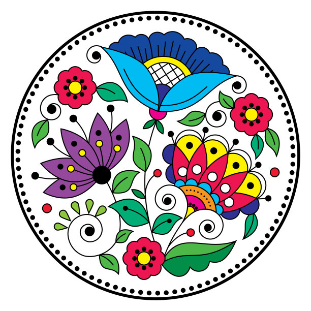 瑞典民间艺术曼荼罗设计图案图片下载