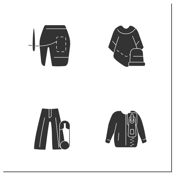 服装修复字形图标集图片下载