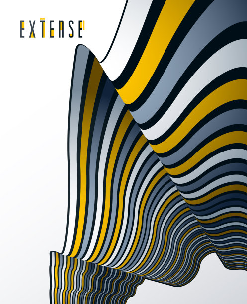 三维抽象线条透视矢量背景，现代潮流设计元素，广告海报横幅和封面的酷风格布局，复古模板。图片下载