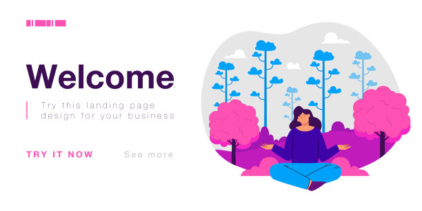 平静微笑的女人坐在树木环绕的瑜伽姿势图片下载