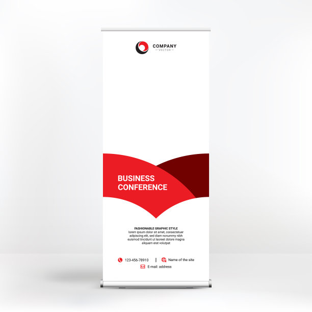 户外卷起横幅设计的现代设计图片下载