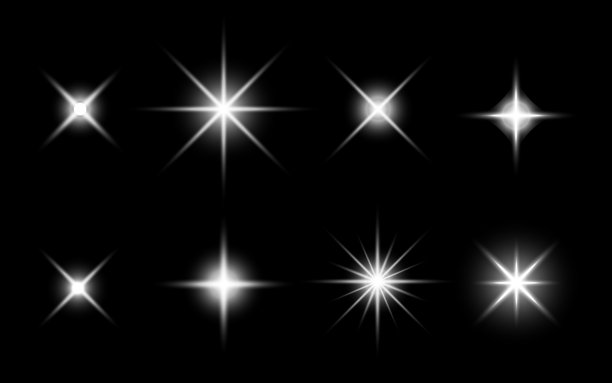 透明的太阳闪烁着光线和聚光灯图片下载