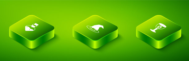 设置等距女巫帽中世纪高脚杯和图片下载