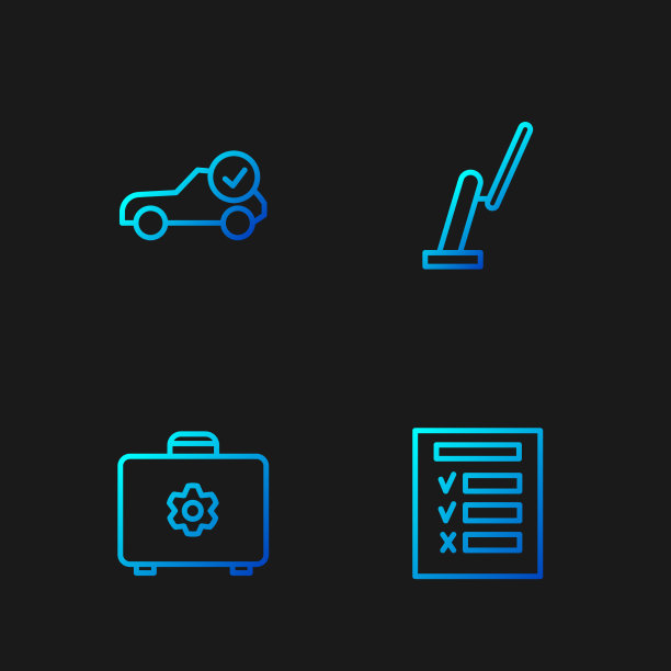 设置线车检查工具箱汽车服务图片下载