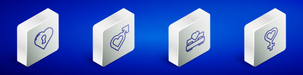 设等距线心与钥匙孔为男性图片下载