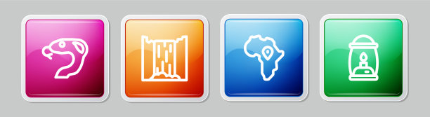 Set line snake waterfall非洲瀑布图图片下载