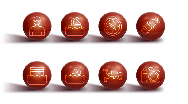 定线游泳运动员，水球，水肺图片下载