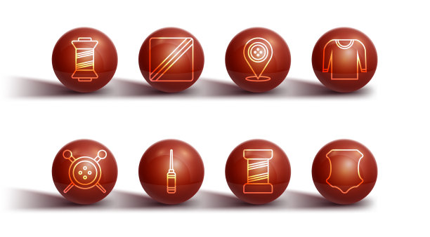 设置线缝纫线扣和针织图片下载