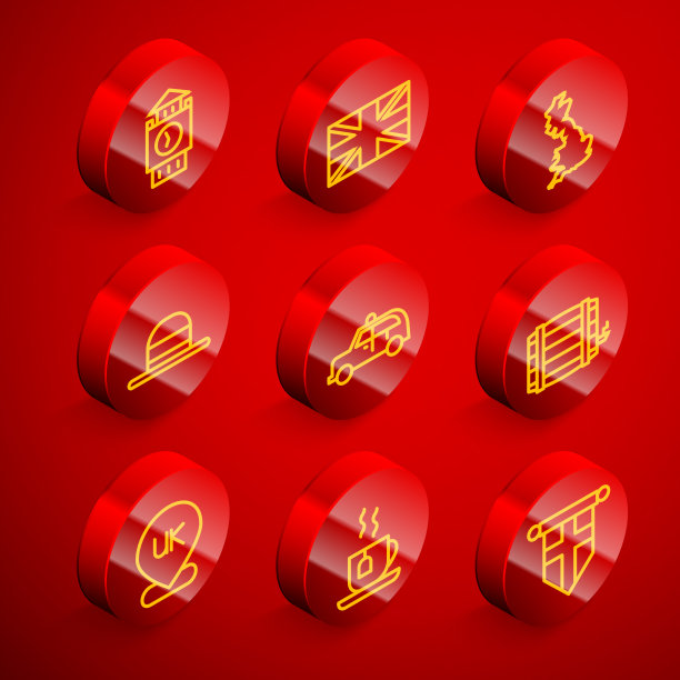 挂上英国大本钟塔旗图片下载