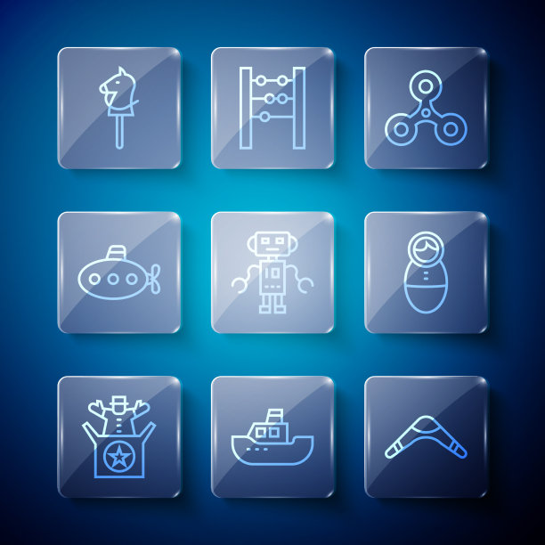 在盒子里放线插孔玩具玩具船回旋镖图片下载