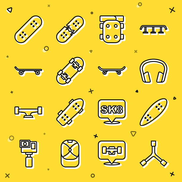 设置直线滑板y型工具长板或图片下载