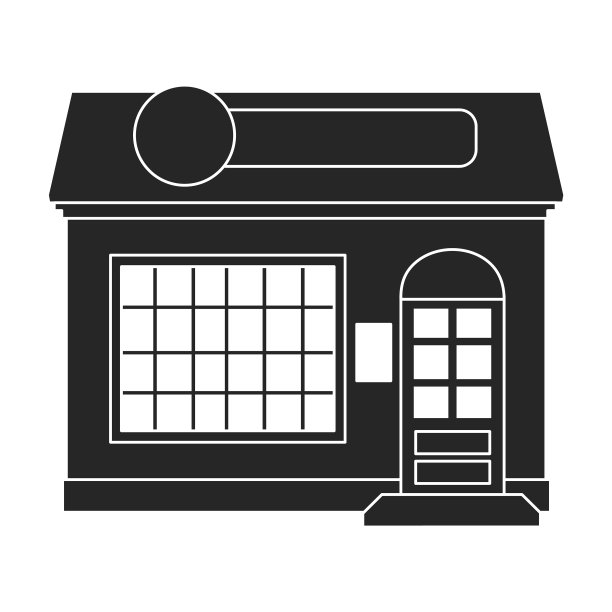 商店图标黑色图标孤立上图片下载