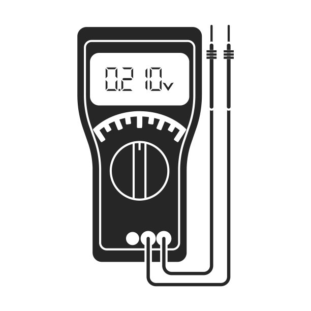 万用表图标黑色图标隔离图片下载