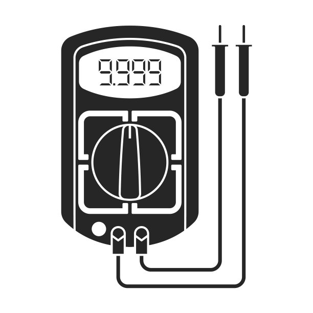 万用表图标黑色图标隔离图片下载