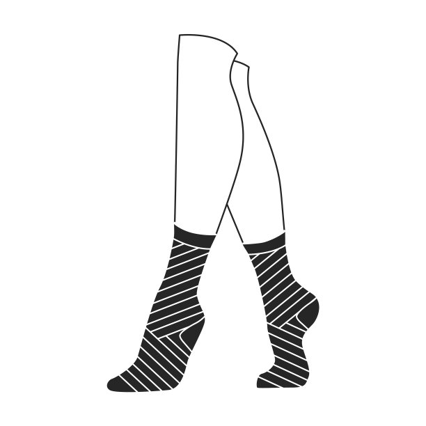 女人袜子图标黑色图标孤立图片下载