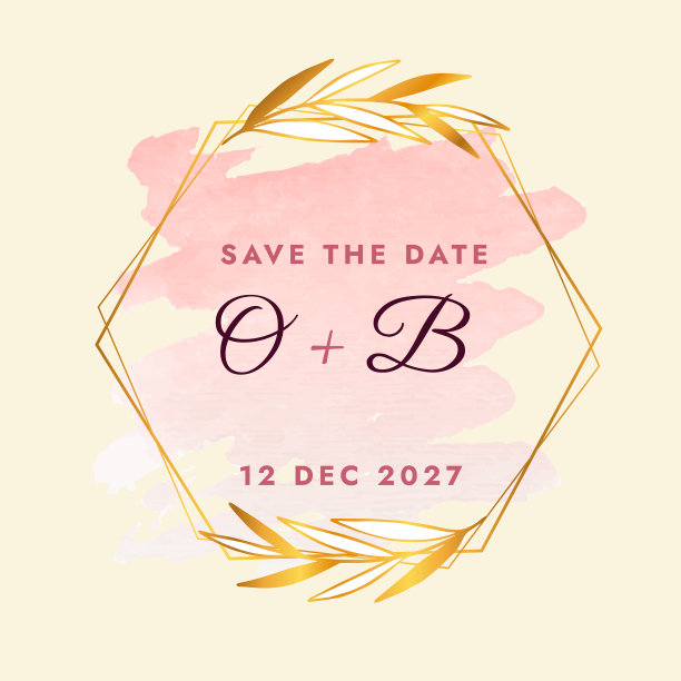 手绘婚礼字母图片下载