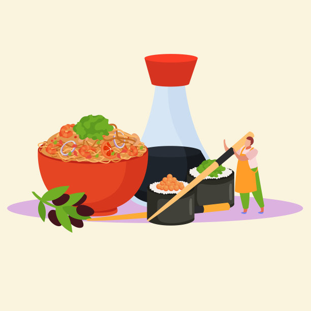 日本快餐是等距的图片下载