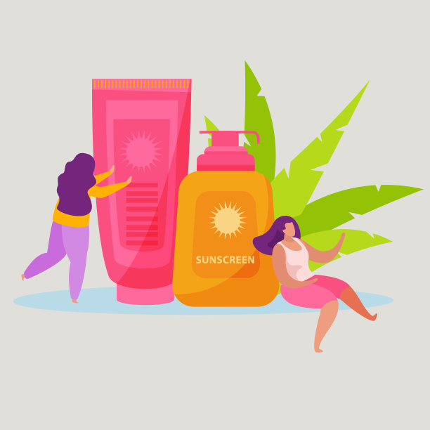 防晒护理平面设计图片下载