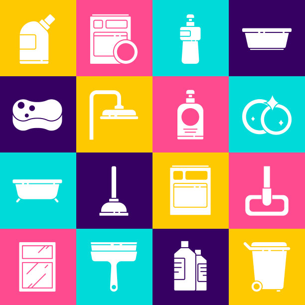 集垃圾桶、拖把、洗碗、洗碗为一体图片下载