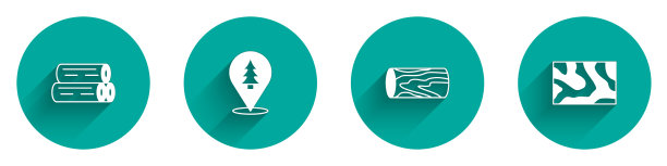 设置原木位置的森林和横梁图片下载