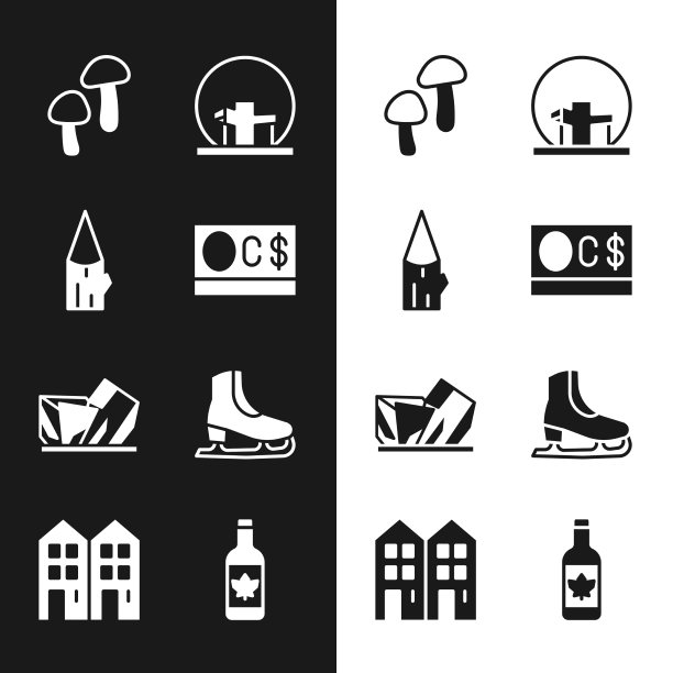 设置加拿大元原木蘑菇图片下载