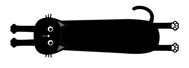 可爱的黑猫万圣节快乐卡通宝宝图片下载