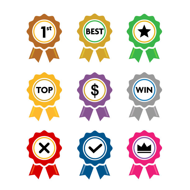 收集彩带与标志图片下载