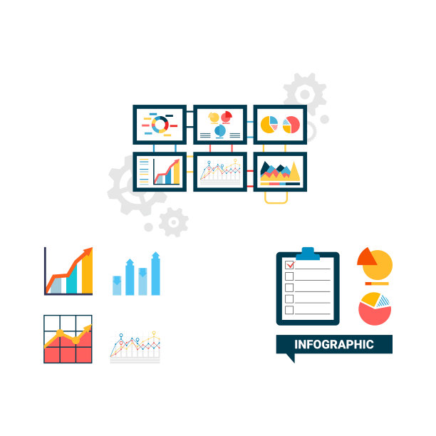 多色图形信息图形崛起图片下载
