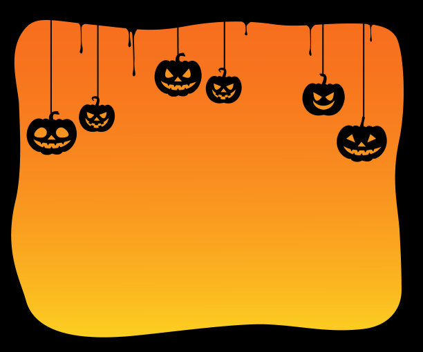 万圣节旗帜设计。图片下载