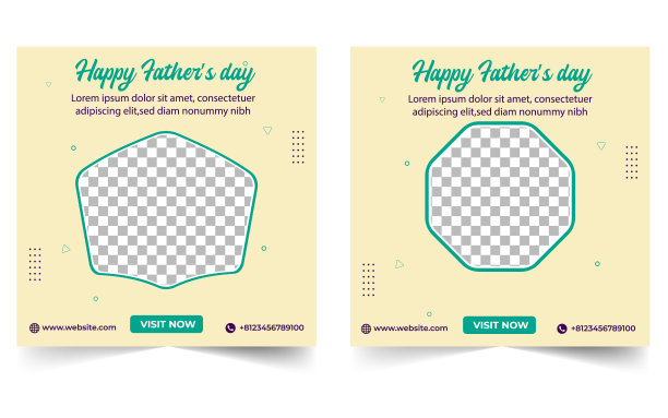 父亲节快乐社交媒体帖子设计关闭图片下载