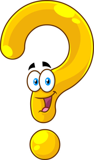 快乐的黄色问号卡通人物图片下载