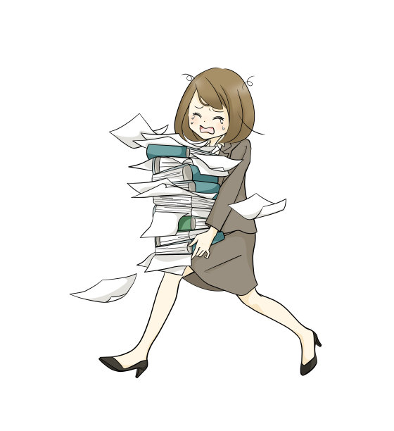 一个穿西装的女人拿着一堆文件图片下载