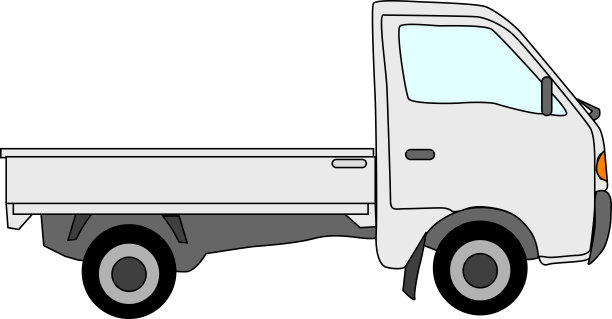 可爱的轻型卡车插画材料图片下载