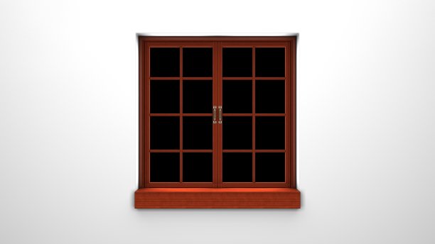 黑色背景的木窗。图片下载