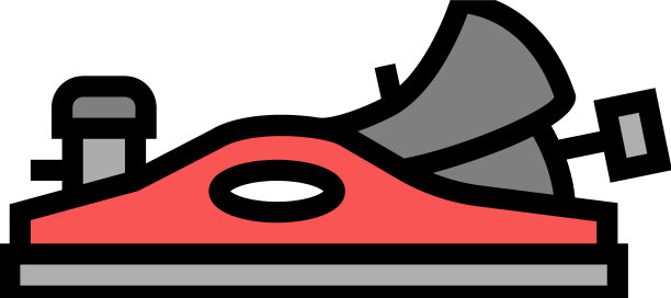 块平面木匠工具彩色图标图片下载